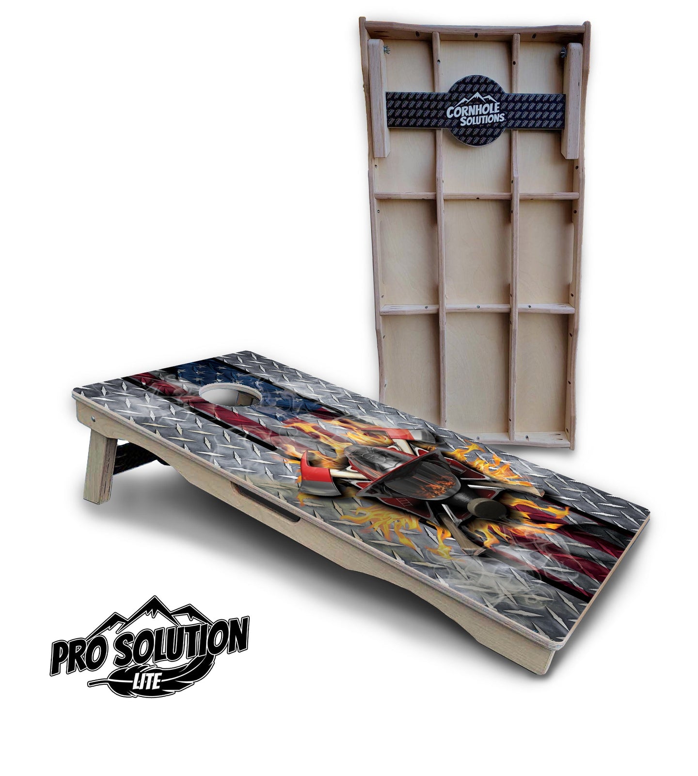 Fire Fighter Cornhole Boards - Pro Solution Lite Series