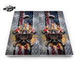 Fire Fighter Cornhole Boards - Pro Solution Lite Series
