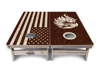 Stained Flag & Eagle Cornhole Boards - Professional Tournament Series