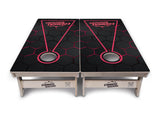 Glow Hole Black Backgound Cornhole Boards - Professional Tournament Series