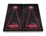Glow Hole Black Backgound Cornhole Boards - Professional Tournament Series