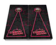 Glow Hole Black Backgound Cornhole Boards - Professional Tournament Series