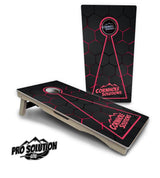 Glow Hole Black Cornhole Boards - Pro Solution Lite Series