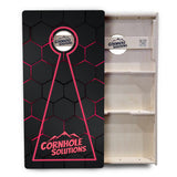 Glow Hole Black Backgound Cornhole Boards - Professional Tournament Series