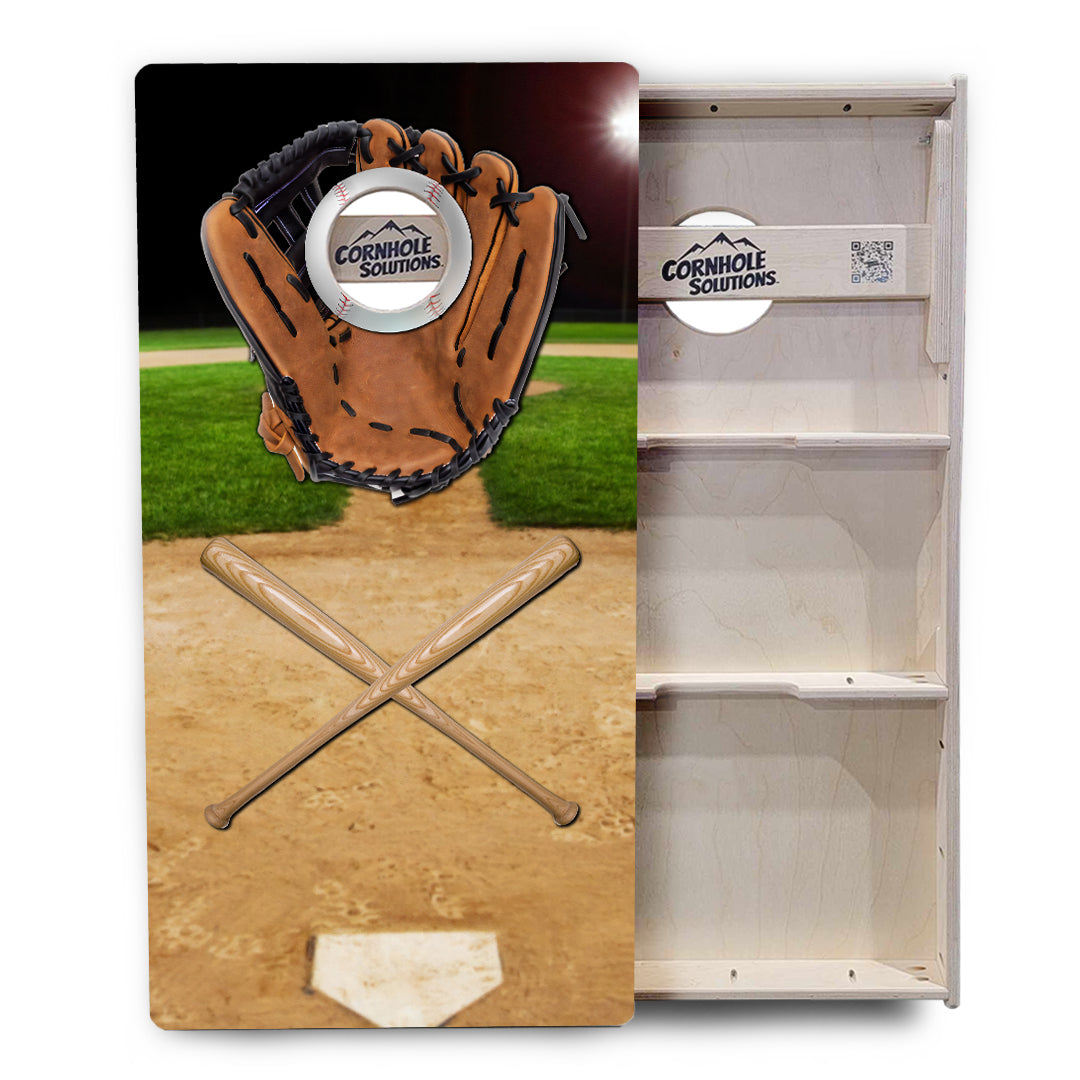 Baseball Theme Cornhole Boards - Professional Tournament Series