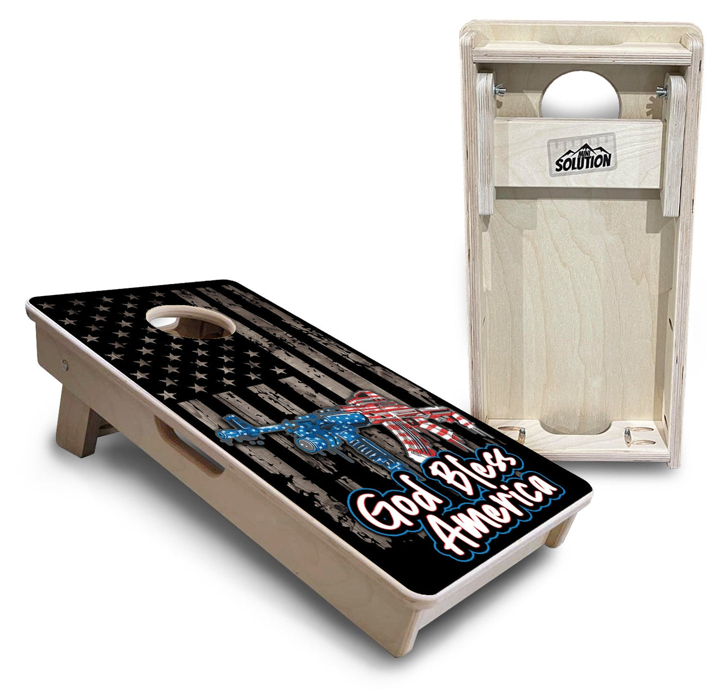 Mini Cornhole Boards - God Bless America