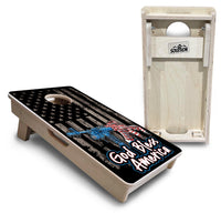 Mini Cornhole Boards - God Bless America