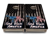 Mini Cornhole Boards - God Bless America