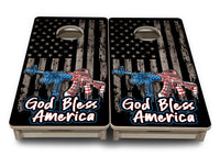 Mini Cornhole Boards - God Bless America
