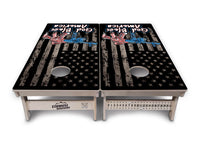 God Bless America Flag Cornhole Boards - Professional Tournament Series