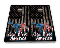 God Bless America Flag Cornhole Boards - Professional Tournament Series