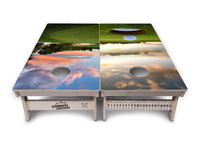 Golf Course Sunset Cornhole Boards - Professional Tournament Series