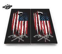 Guns & Flag Cornhole Boards - Pro Solution Lite Series