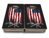 Mini Cornhole Boards - Guns & Flag