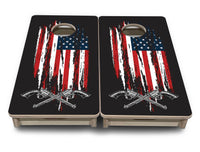 Mini Cornhole Boards - Guns & Flag