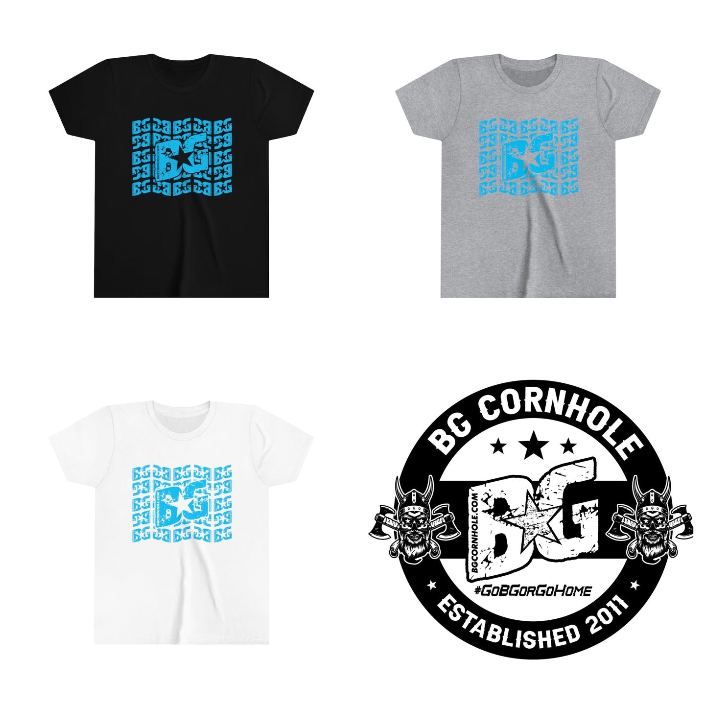 BG Cornhole Youth Short Sleeve Tee - Multiple Colors