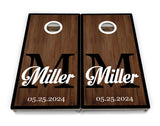 Wedding Name Letter Cornhole Boards - Professional Tournament Series
