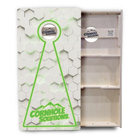 Glow Hole White Background Cornhole Boards - Professional Tournament Series