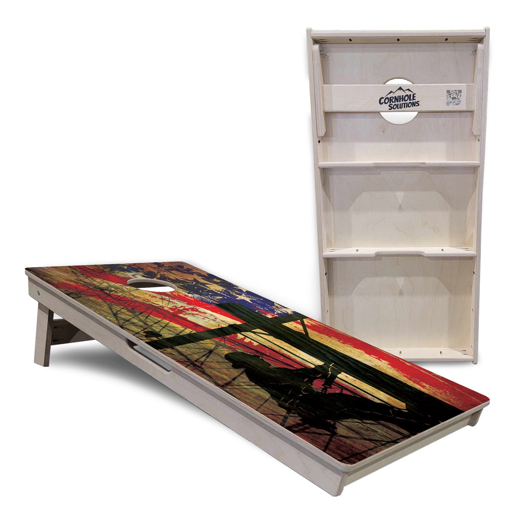 Faded Lineman Flag Cornhole Boards - Professional Tournament Series