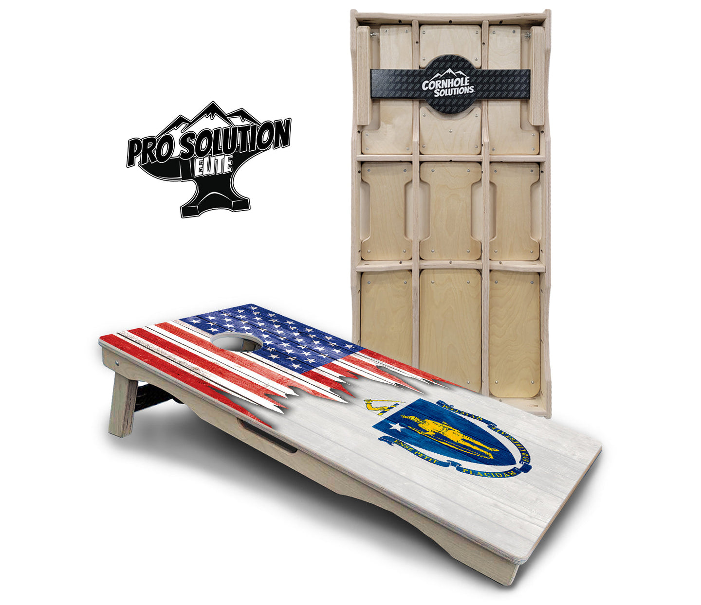 State Flag Designs Massachusetts to New Jersey Cornhole Boards - Pro Solution Elite Series