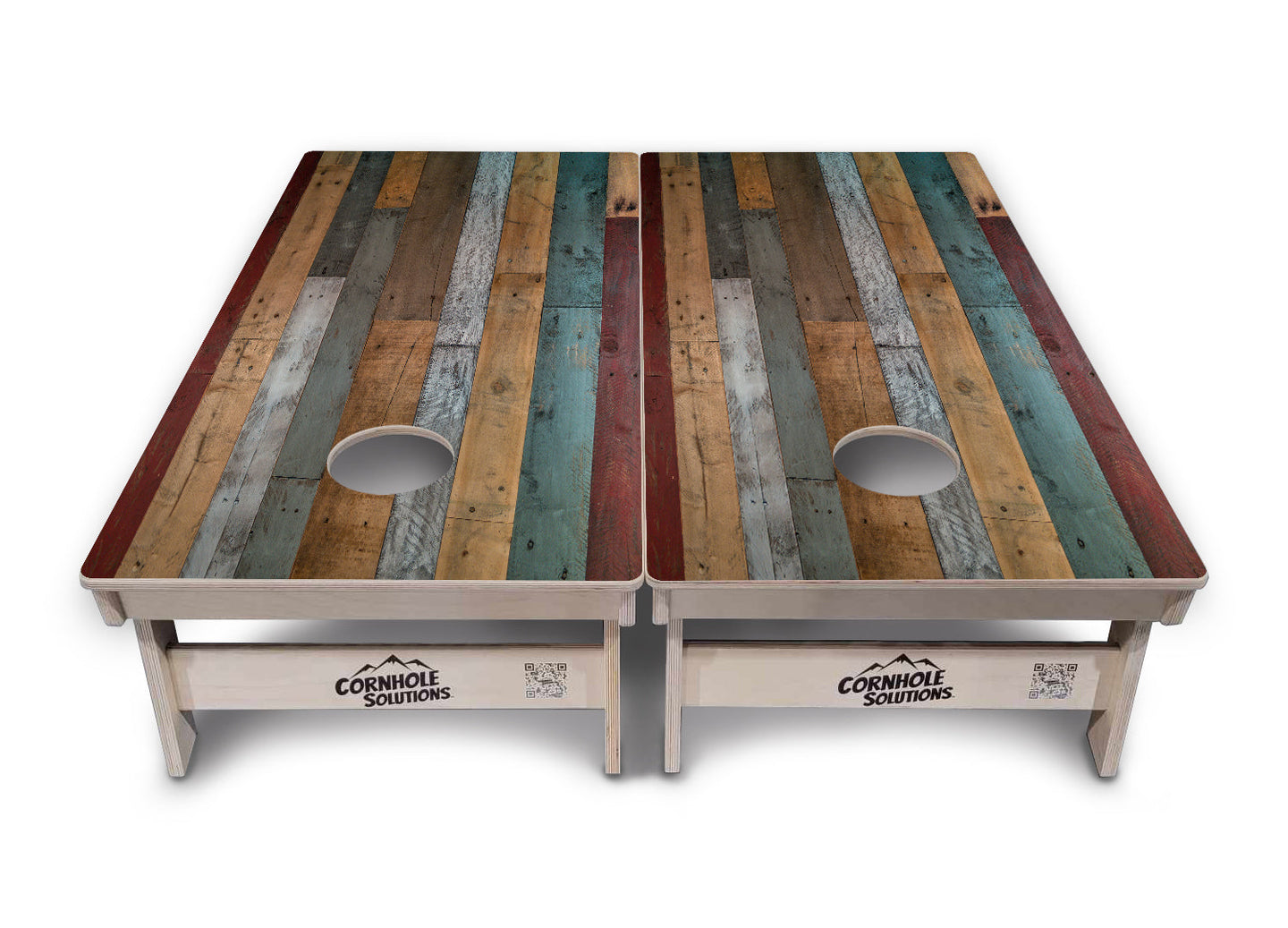 Metallic Wood Planks Cornhole Boards - Professional Tournament Series