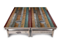 Metallic Wood Planks Cornhole Boards - Professional Tournament Series
