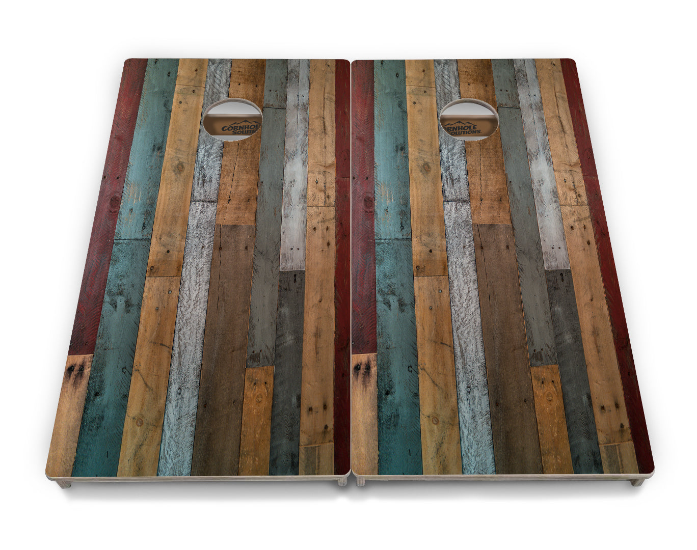 Metallic Wood Planks Cornhole Boards - Professional Tournament Series