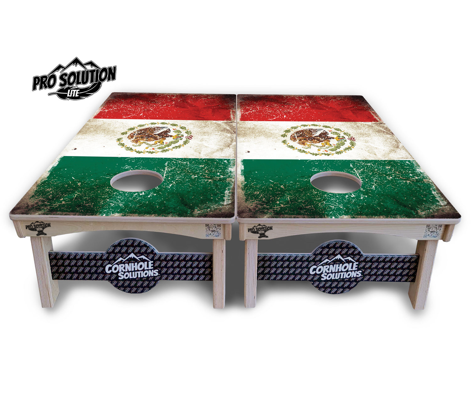 Mexico Flag Cornhole Boards - Pro Solution Lite Series