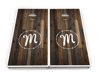 Wood Wreath Letter Cornhole Boards - Professional Tournament Series