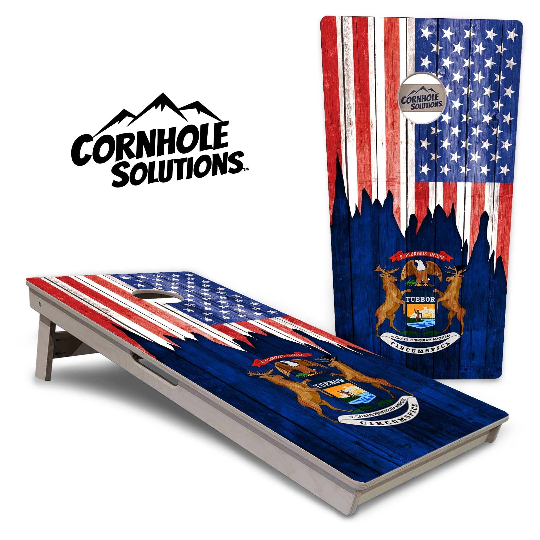 State Flags Massachusetts to New Jersey Cornhole Boards - Professional Tournament Series