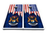 State Flag Designs Massachusetts to New Jersey Cornhole Boards - All Weather Series