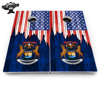 State Flag Designs Massachusetts to New Jersey Cornhole Boards - Pro Solution Elite Series