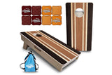 Mini Cornhole Boards - Brown Two Tone Stripes
