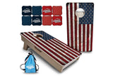 Mini Cornhole Boards - Rustic USA Flag