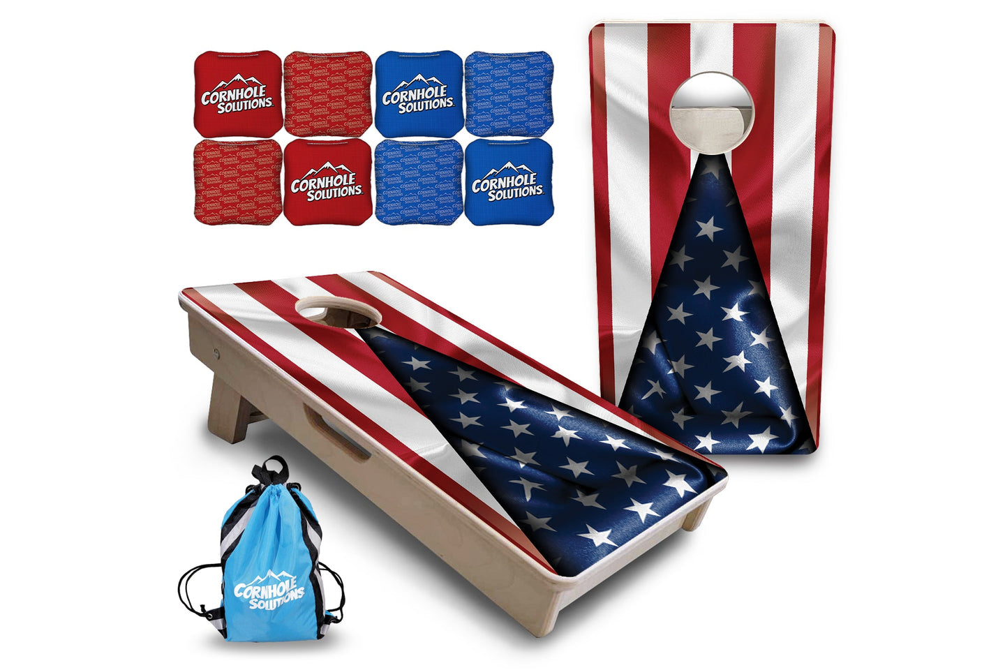 Mini Cornhole Boards - American Flag Triangle630