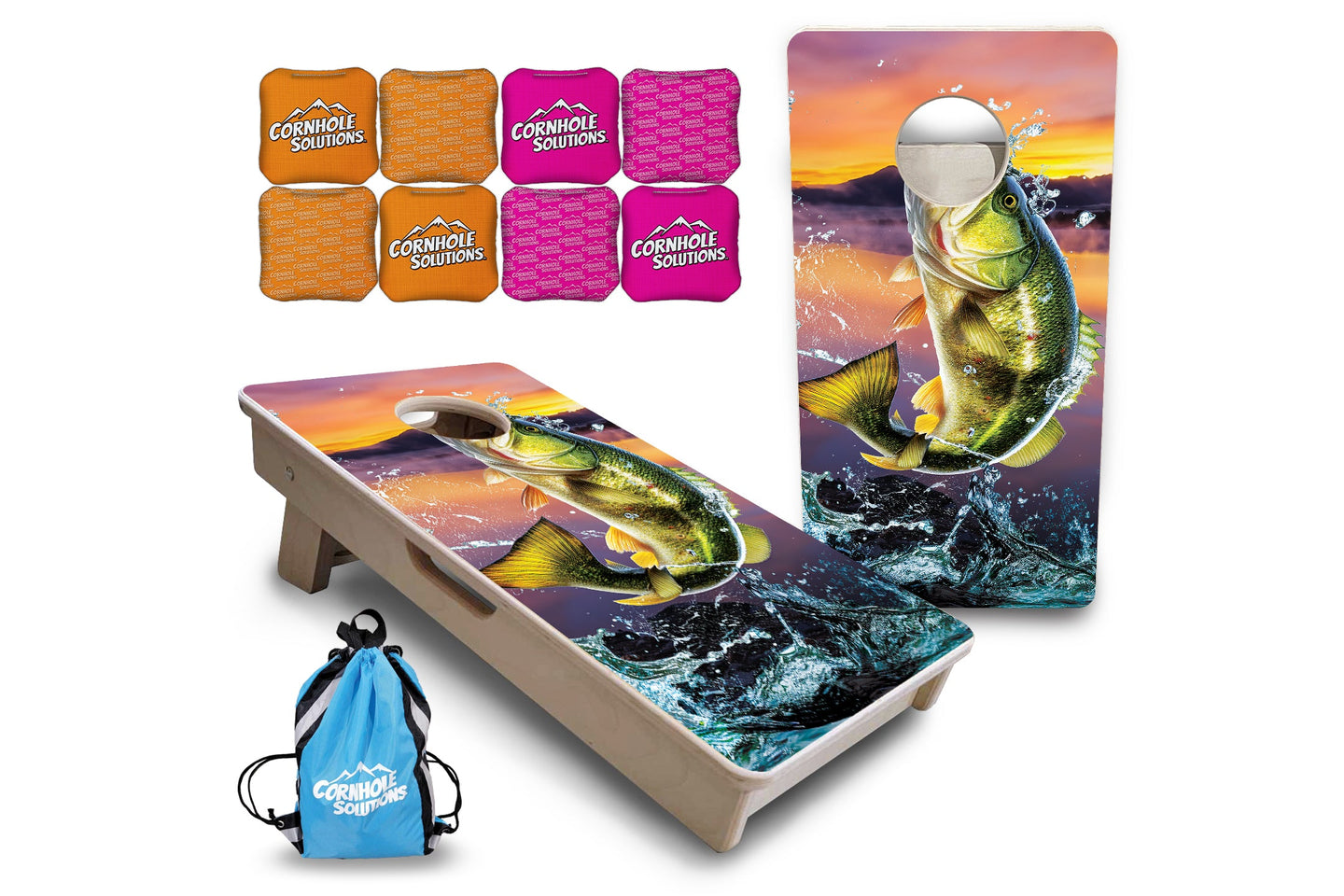 Mini Cornhole Boards - Bass Hole