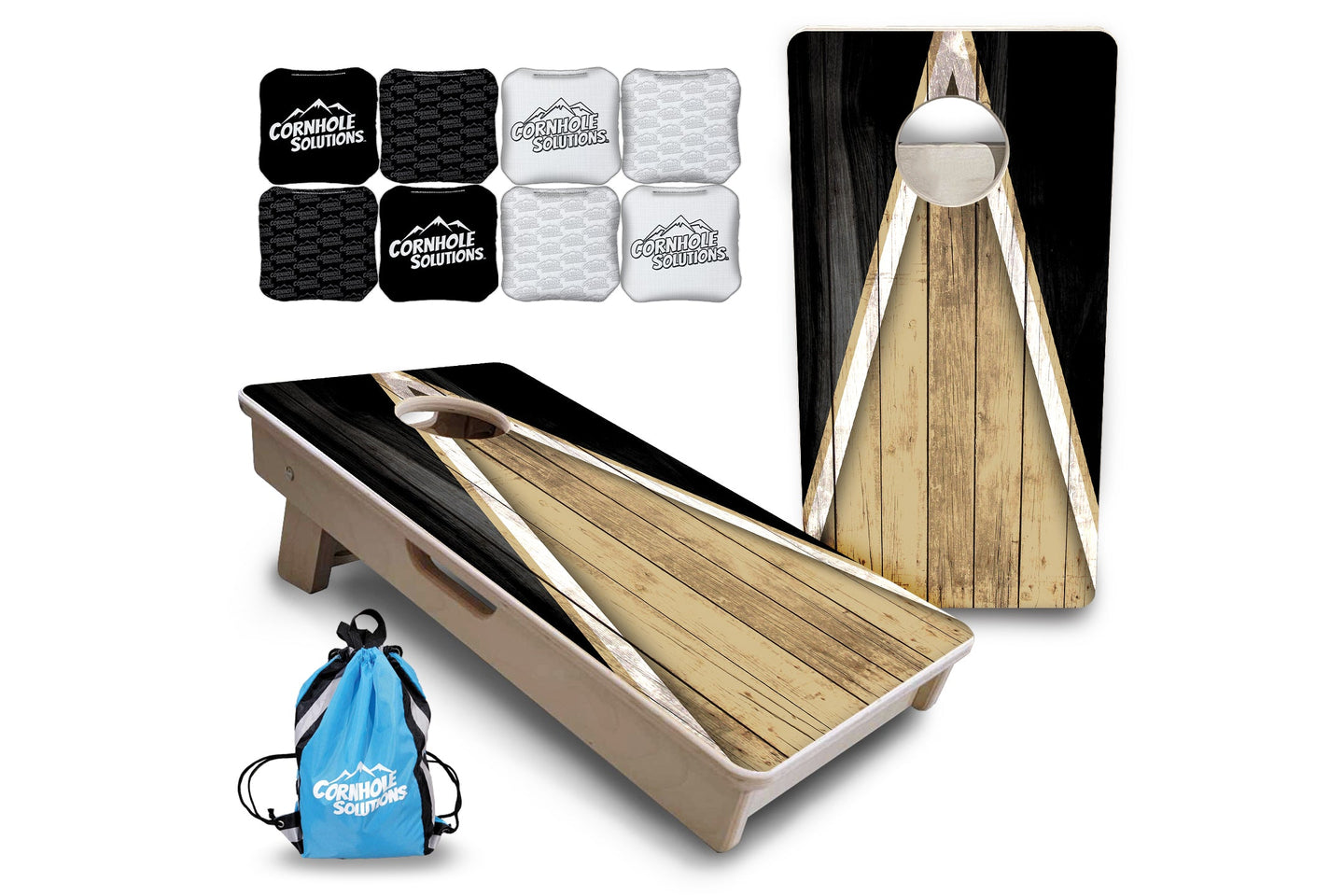 Mini Cornhole Boards - Team Color Triangle