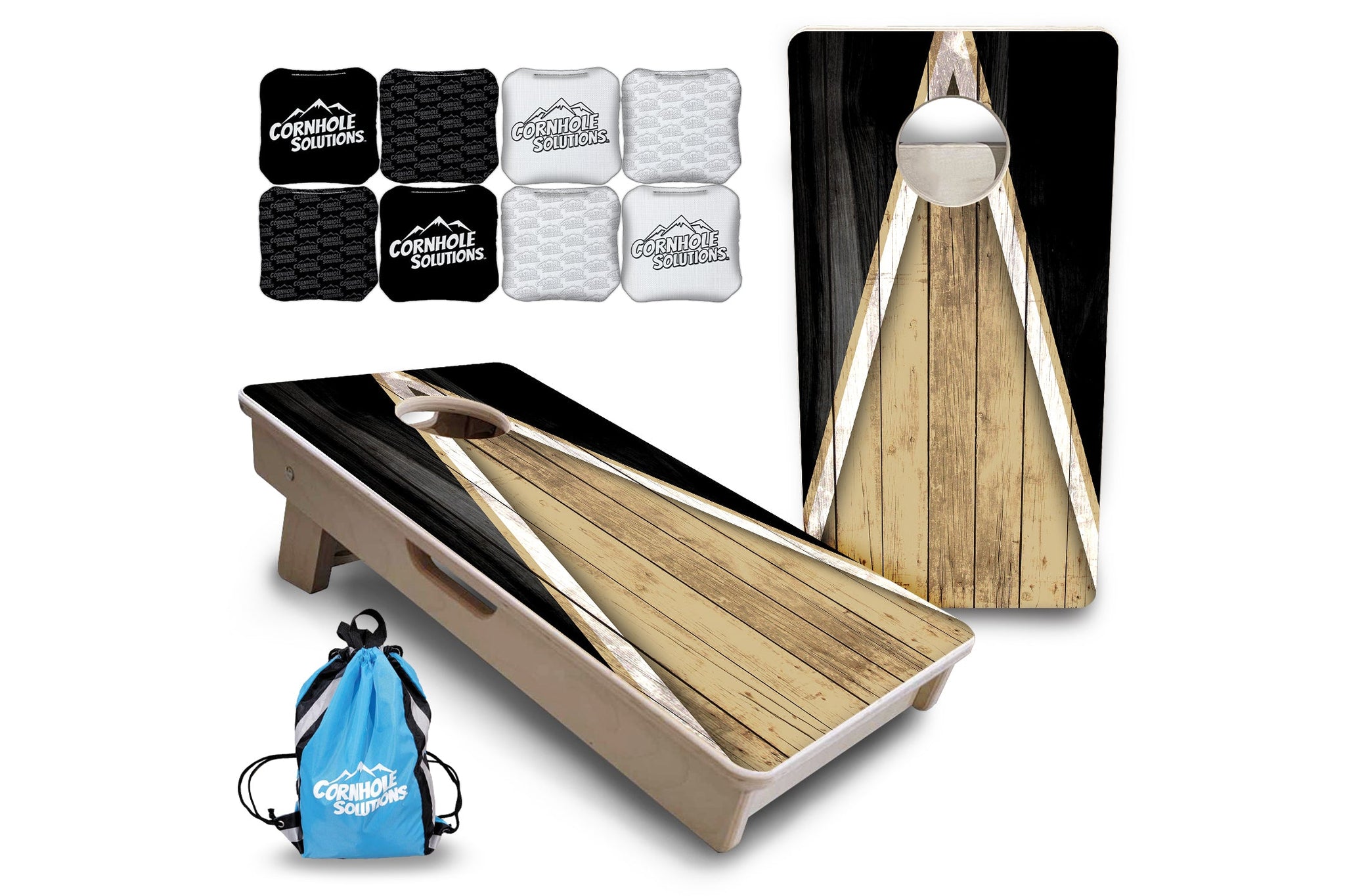 Mini Cornhole Boards - Team Color Triangle
