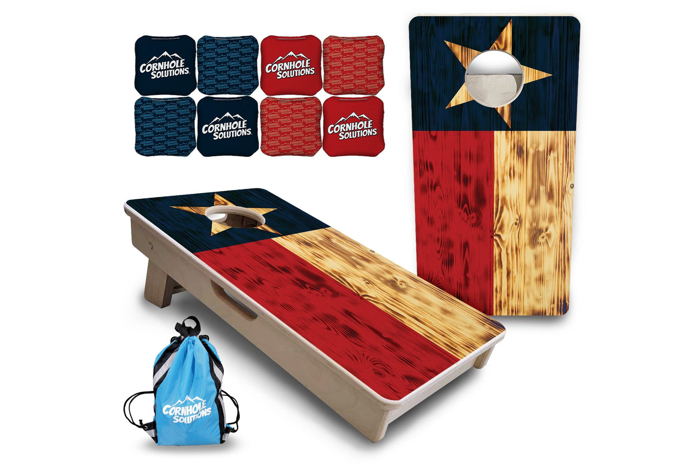 Mini Cornhole Boards - Burnt Texas Flag