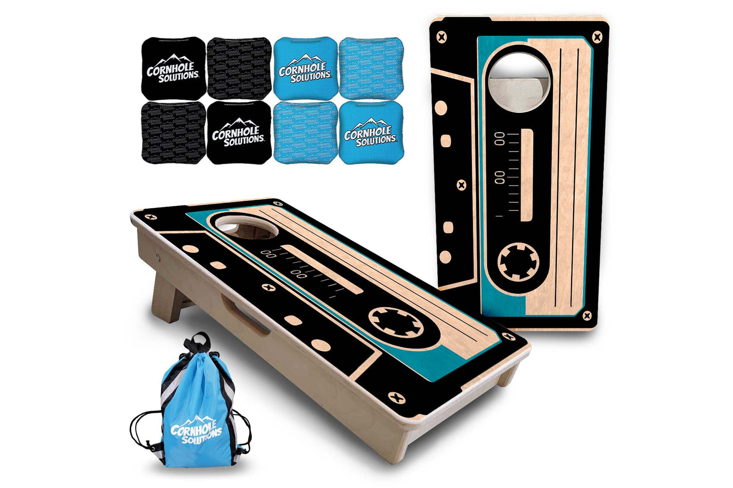 Mini Cornhole Boards - Cassette Tape