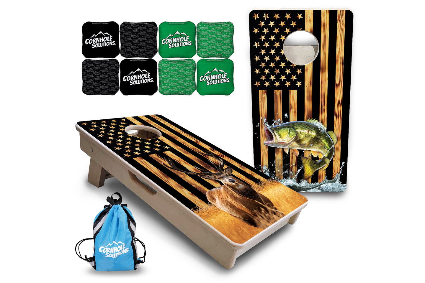 Mini Cornhole Boards - Colorful Deer & Fish