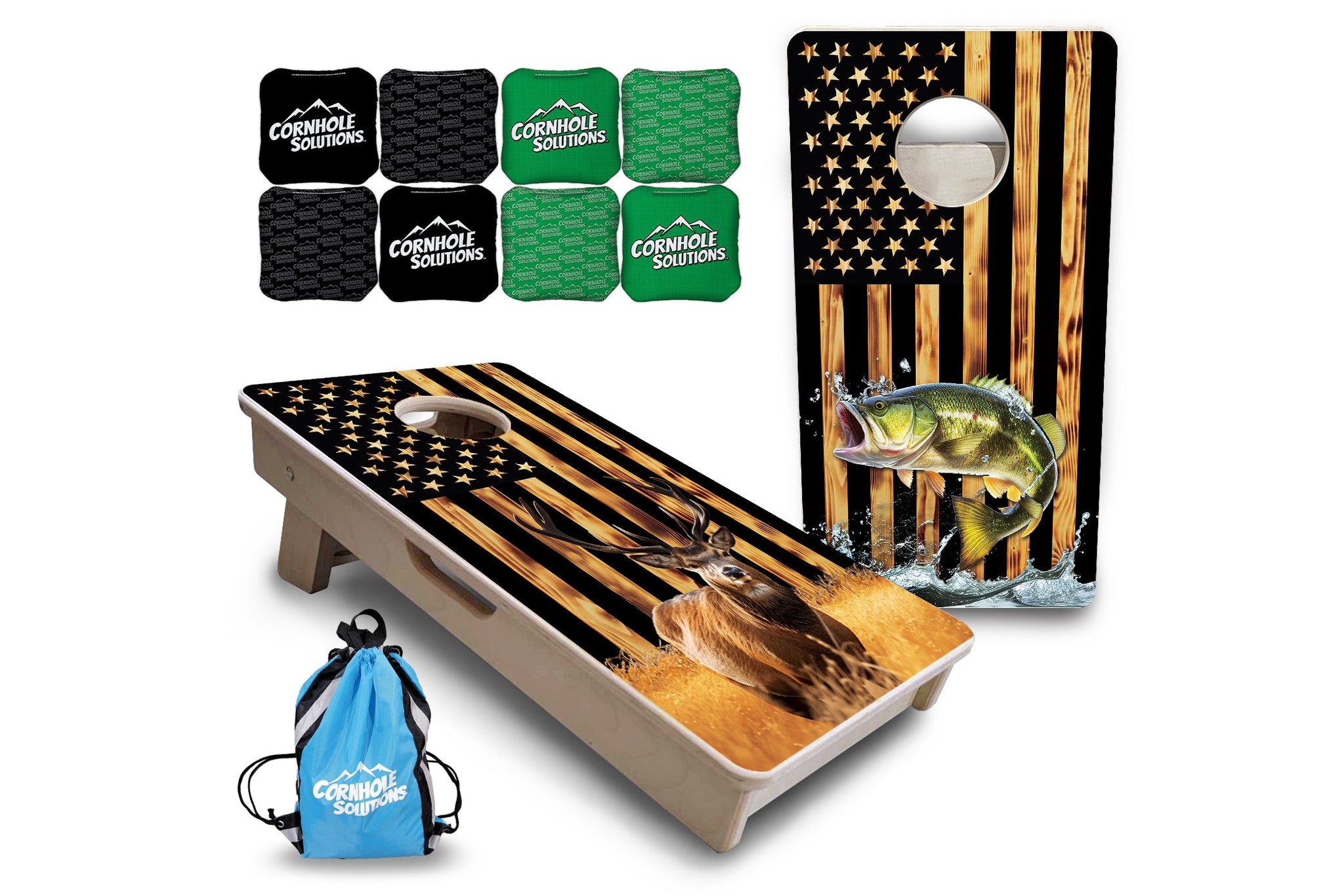 Mini Cornhole Boards - Colorful Deer & Fish