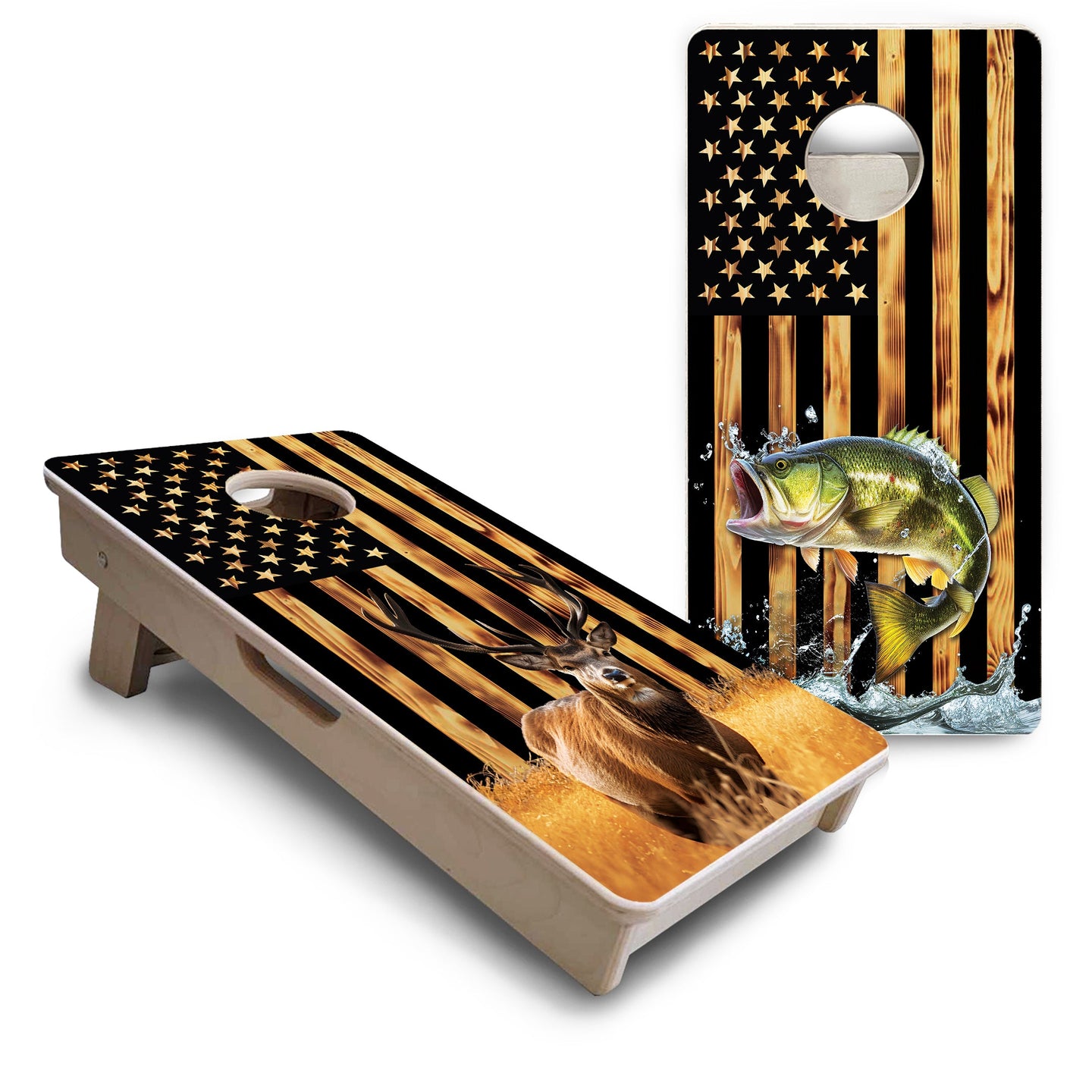 Mini Cornhole Boards - Colorful Deer & Fish