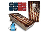 Mini Cornhole Boards - Rustic Wavy Flag