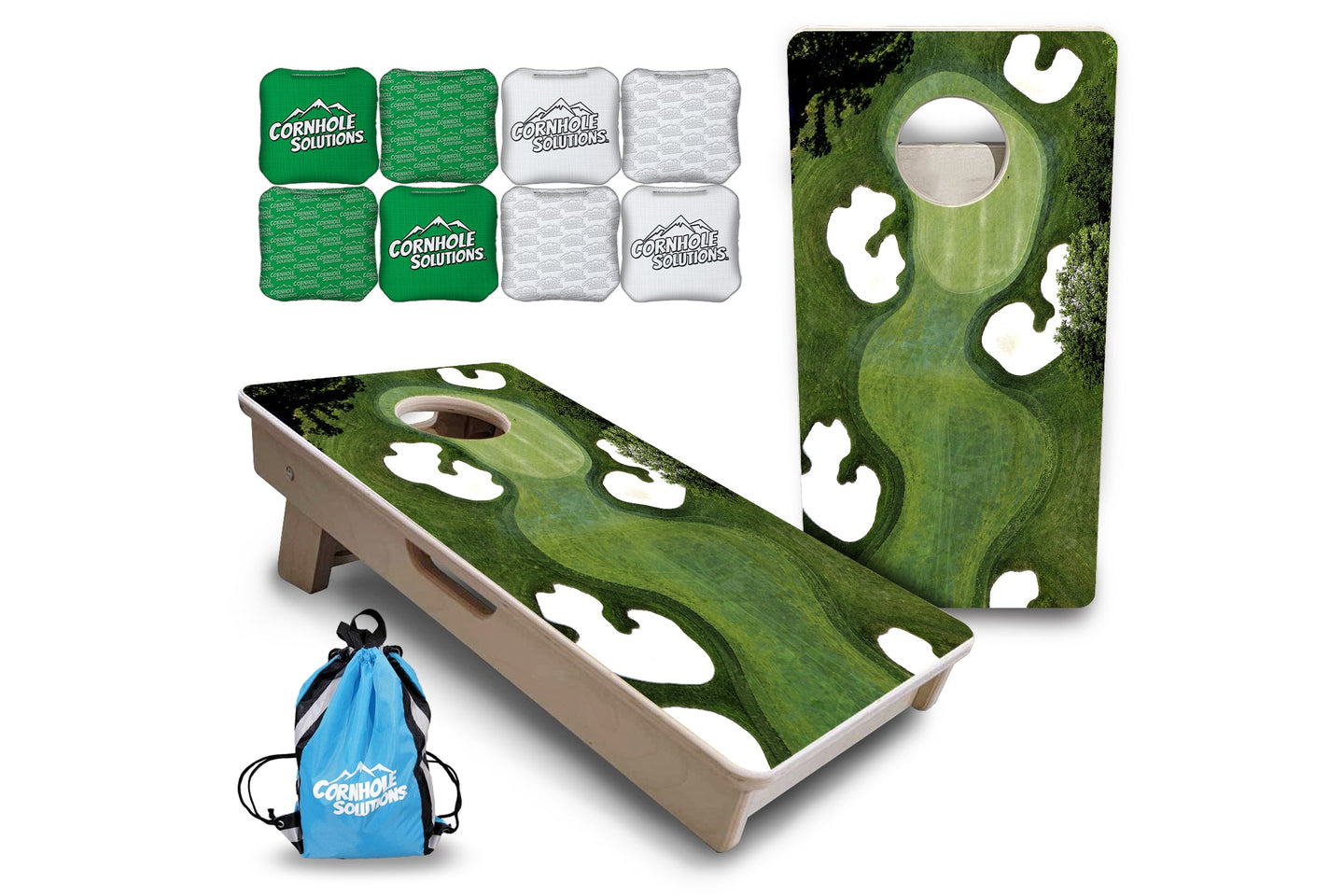 Mini Cornhole Boards - Golf Course