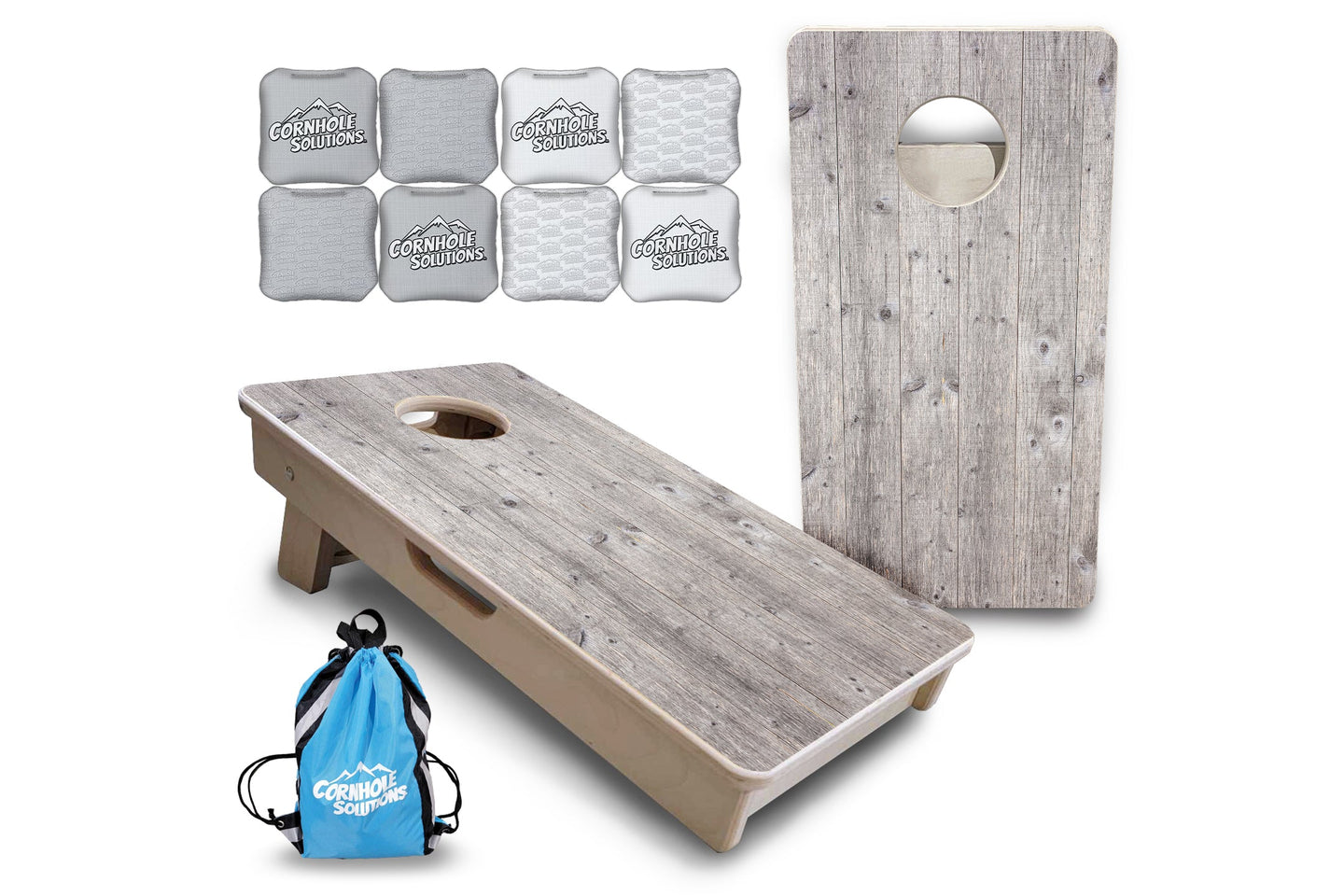 Mini Cornhole Boards - Driftwood Grey Stained