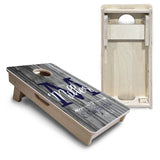 Mini Cornhole Boards - Grey Slat Wood