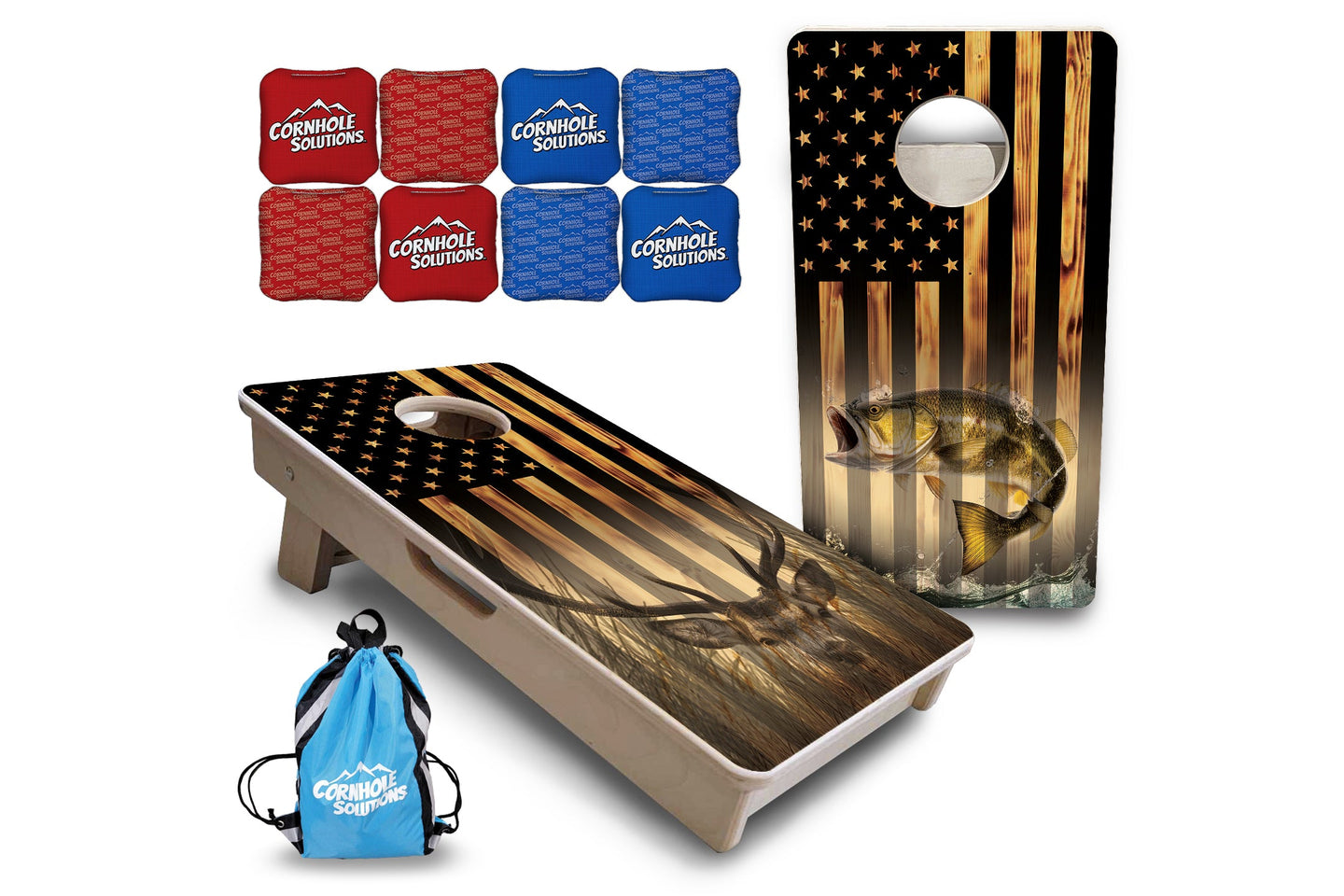 Mini Cornhole Boards - Hidden Deer & Fish
