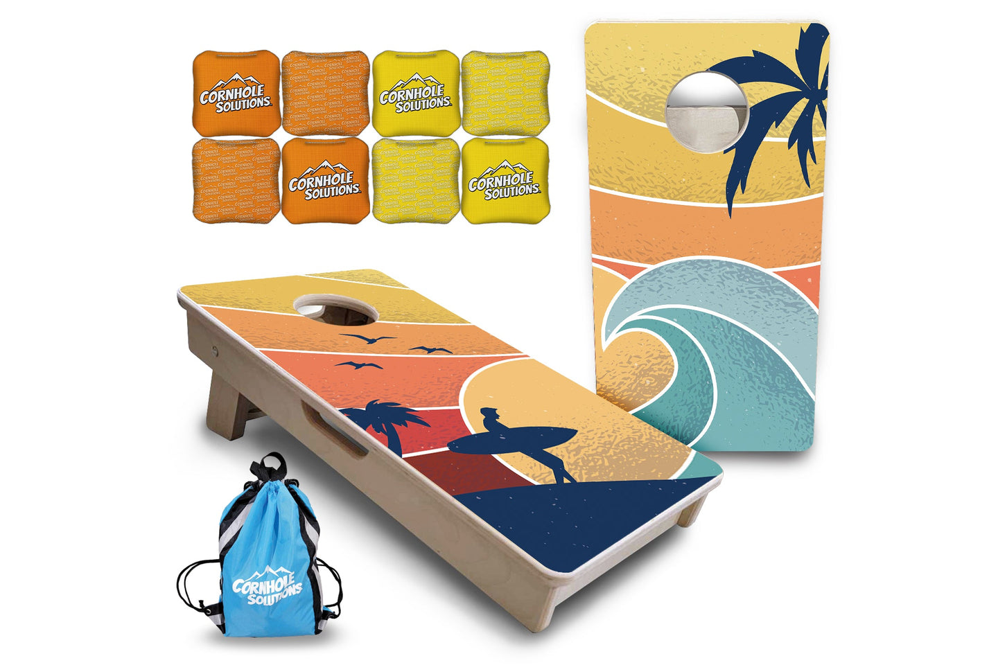 Mini Cornhole Boards - Retro Beach