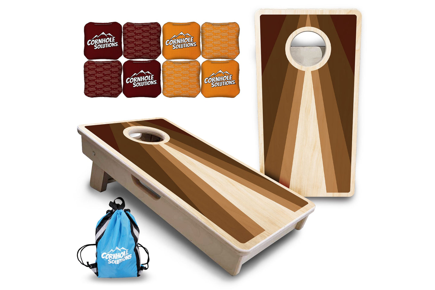 Mini Cornhole Boards - Retro Wood Triangle